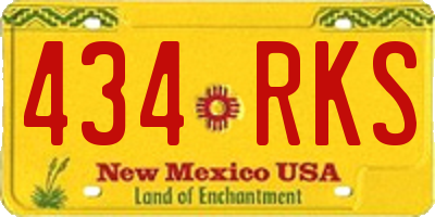 NM license plate 434RKS