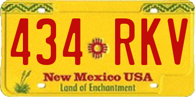 NM license plate 434RKV
