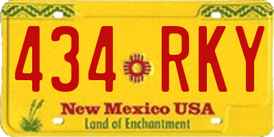 NM license plate 434RKY