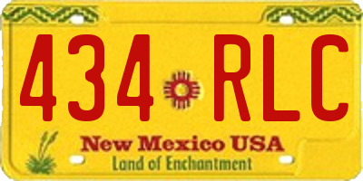 NM license plate 434RLC