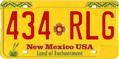 NM license plate 434RLG