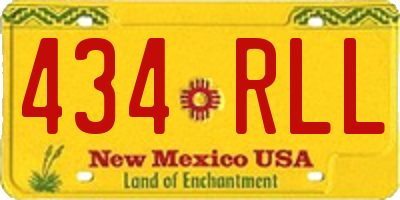 NM license plate 434RLL