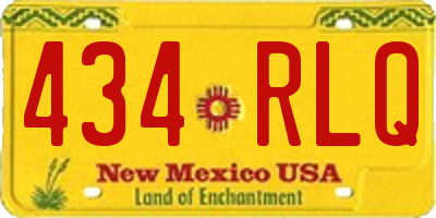 NM license plate 434RLQ