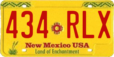 NM license plate 434RLX