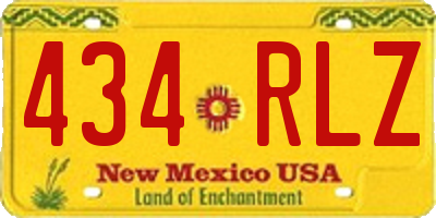NM license plate 434RLZ