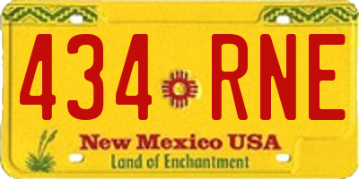 NM license plate 434RNE