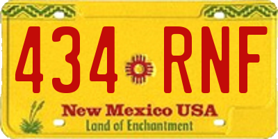 NM license plate 434RNF