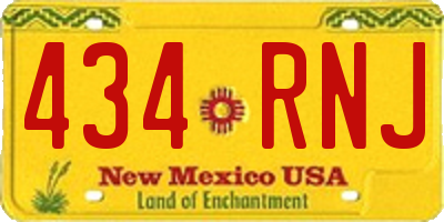 NM license plate 434RNJ