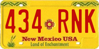 NM license plate 434RNK