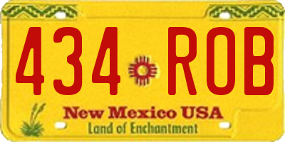 NM license plate 434ROB