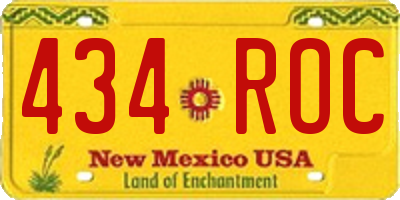 NM license plate 434ROC
