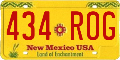 NM license plate 434ROG