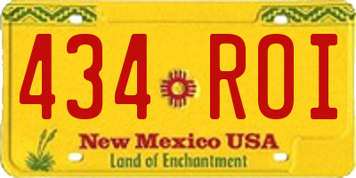 NM license plate 434ROI