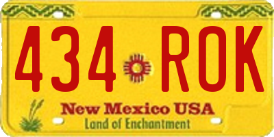 NM license plate 434ROK