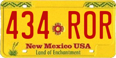 NM license plate 434ROR