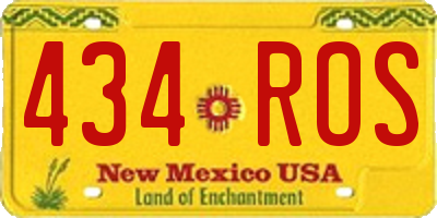 NM license plate 434ROS