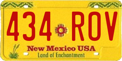 NM license plate 434ROV