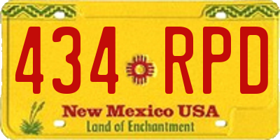 NM license plate 434RPD