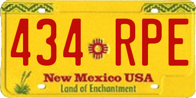 NM license plate 434RPE