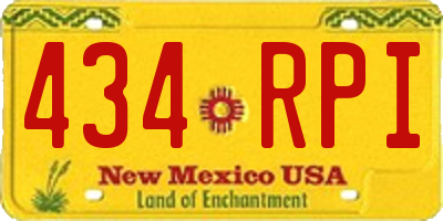 NM license plate 434RPI