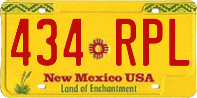 NM license plate 434RPL