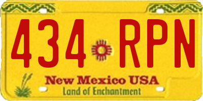 NM license plate 434RPN