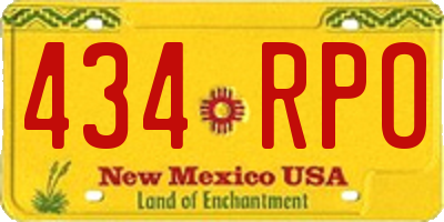 NM license plate 434RPO