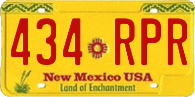 NM license plate 434RPR