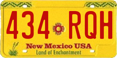 NM license plate 434RQH