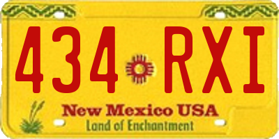 NM license plate 434RXI