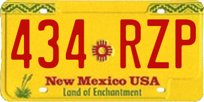 NM license plate 434RZP