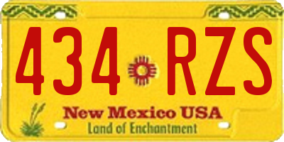 NM license plate 434RZS