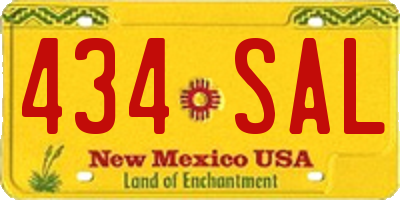 NM license plate 434SAL