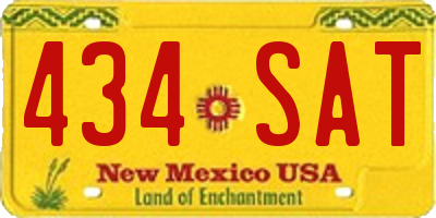 NM license plate 434SAT