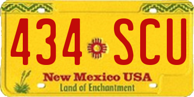 NM license plate 434SCU