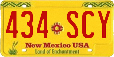 NM license plate 434SCY