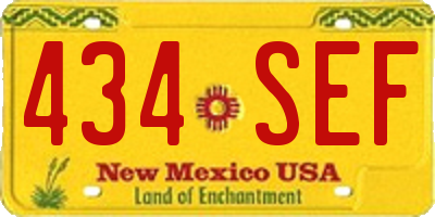 NM license plate 434SEF