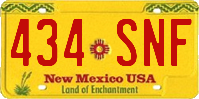 NM license plate 434SNF
