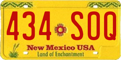NM license plate 434SOQ