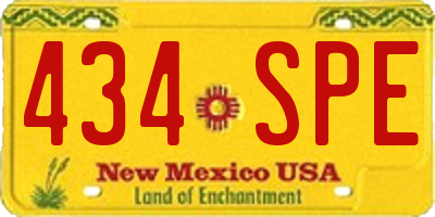 NM license plate 434SPE