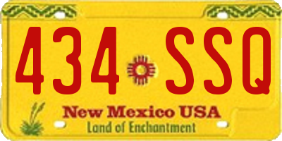 NM license plate 434SSQ