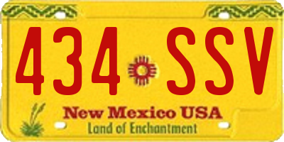 NM license plate 434SSV