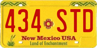 NM license plate 434STD