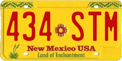 NM license plate 434STM