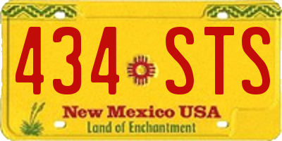 NM license plate 434STS
