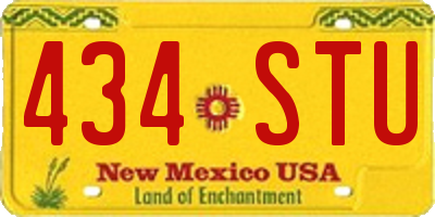 NM license plate 434STU