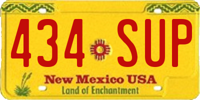 NM license plate 434SUP
