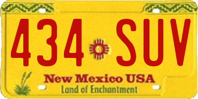 NM license plate 434SUV