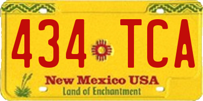 NM license plate 434TCA