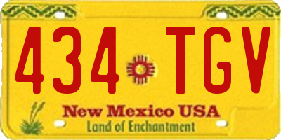 NM license plate 434TGV